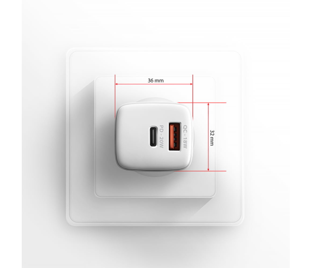 Axagon ACU-PQ20W, 20W, 2x port, PD3.0/PPS/QC4+/AFC/Apple - 1353456 - zdjęcie 3
